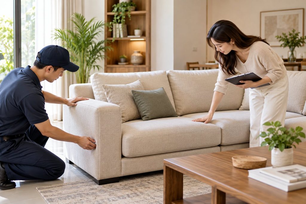 Checklist nghiệm thu sofa đặt làm khi bàn giao