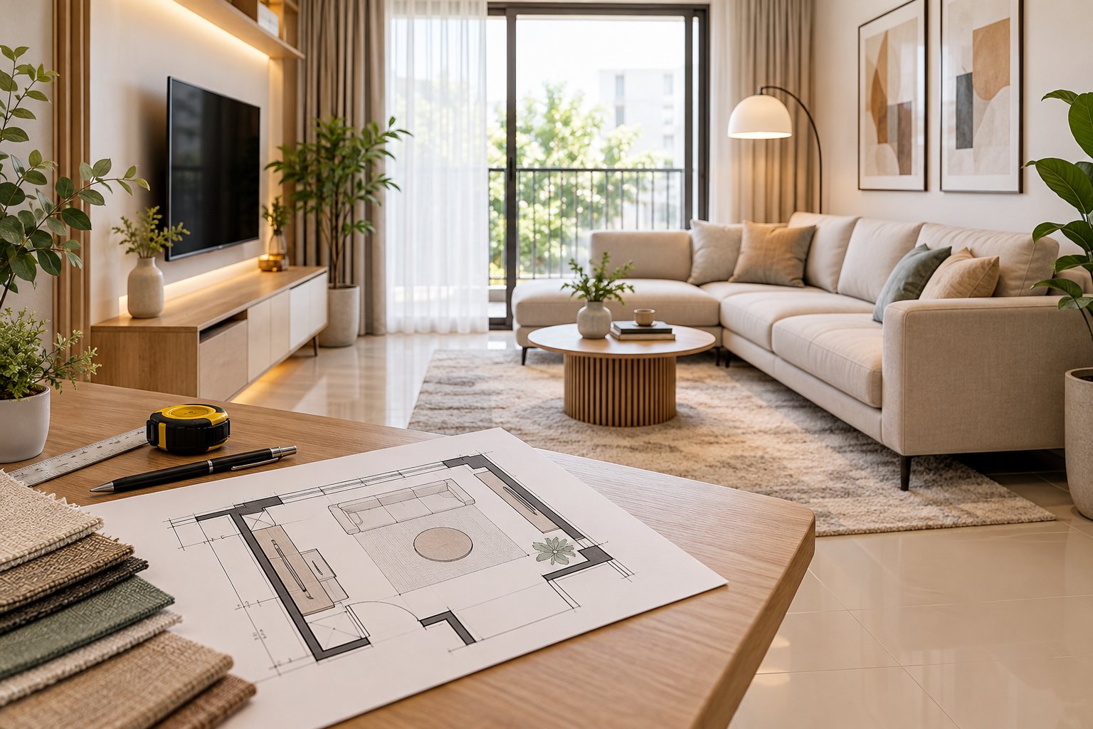 Sofa cho phòng khách 15m2: Cách đo và bố trí