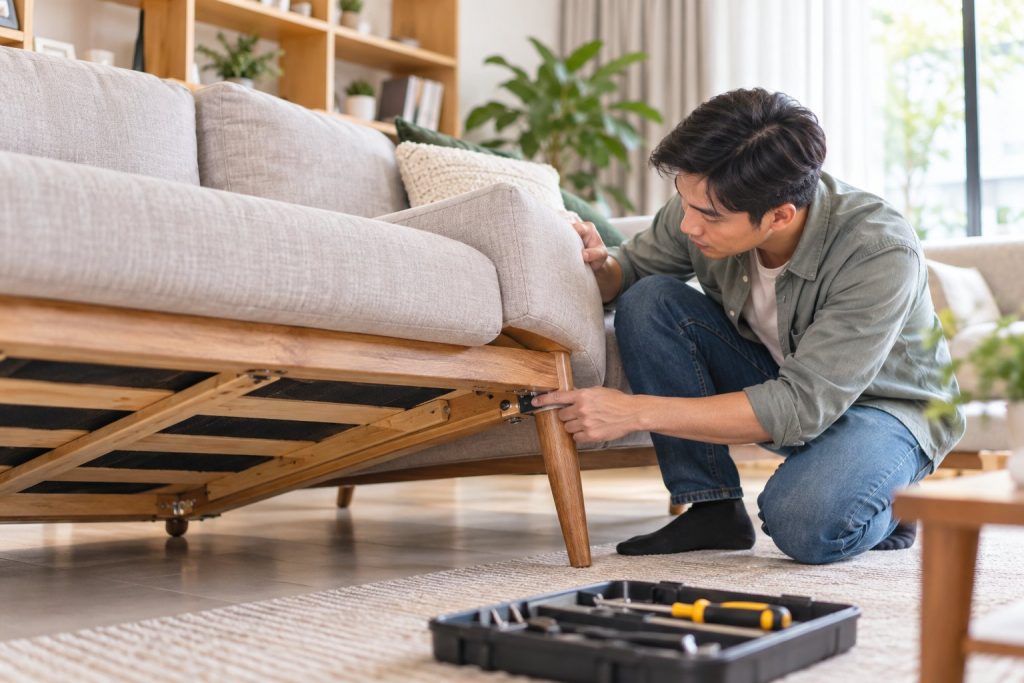 Khung sofa kêu cót két: nguyên nhân và cách kiểm tra