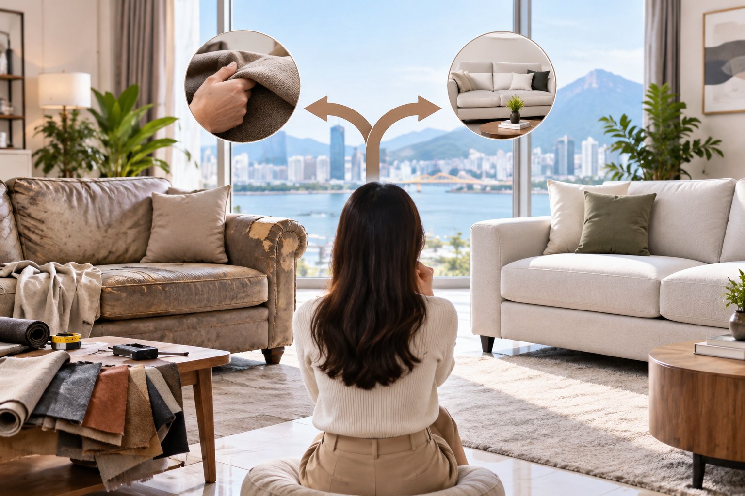 Nên bọc lại hay mua sofa mới? Cây quyết định dễ dùng
