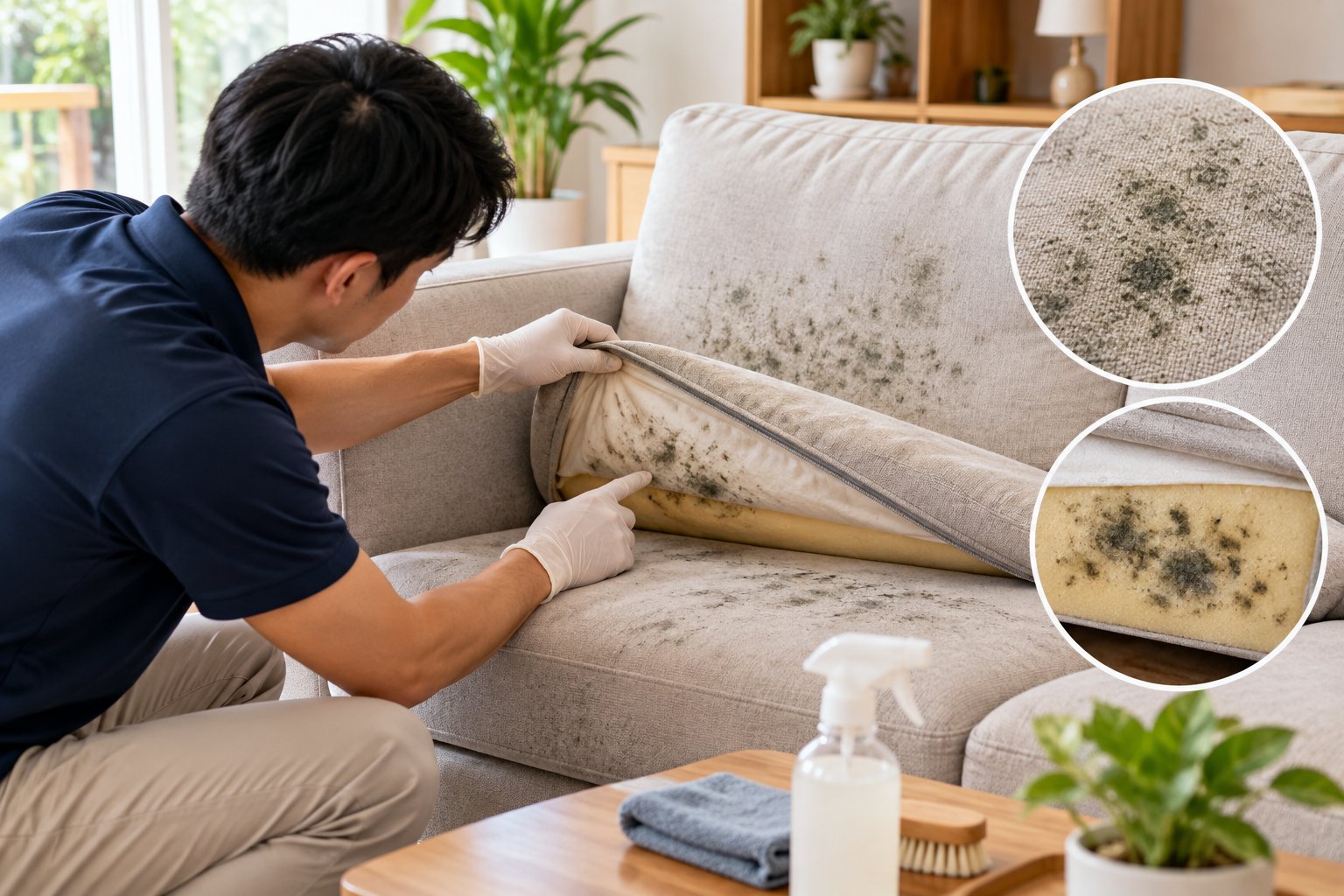 Sofa bị mốc xử lý thế nào? Cách kiểm tra đúng