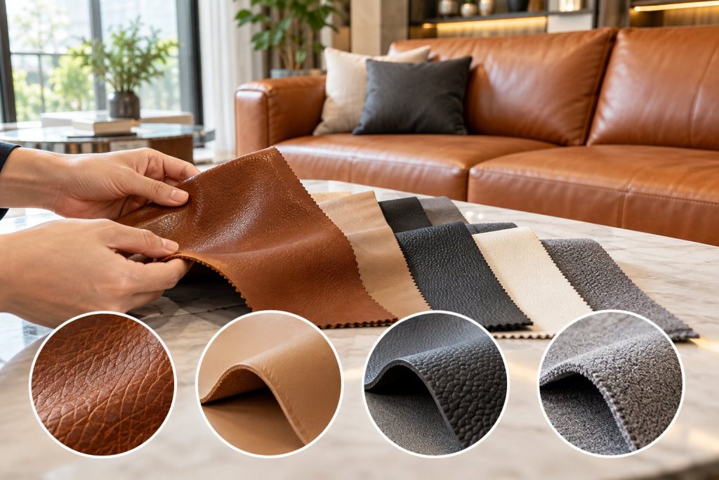 Cách phân biệt các loại da bọc sofa chính xác