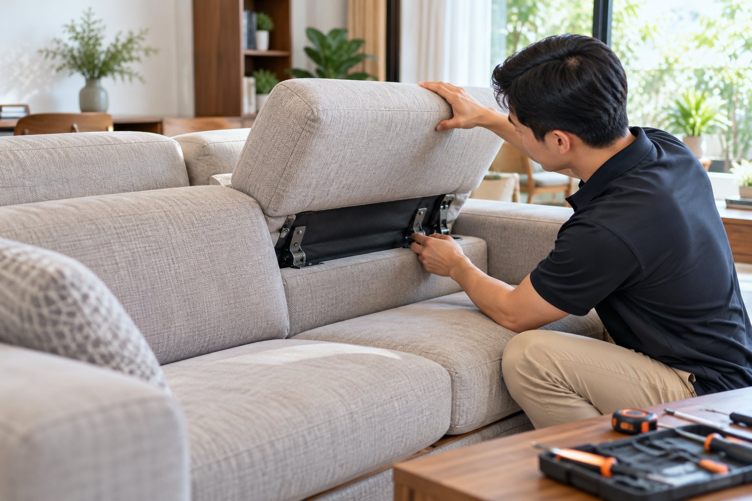 Tựa lưng sofa bị lỏng: Cách kiểm tra đúng vị trí