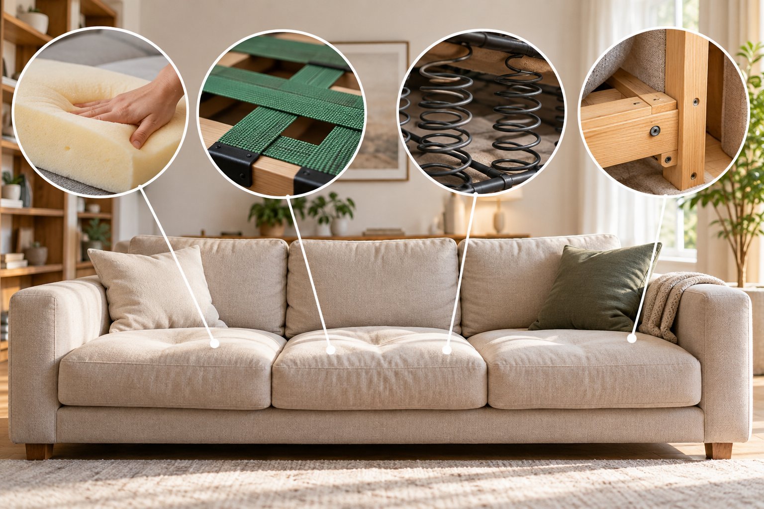 Ảnh minh hoạ: Ghế sofa bị lún xẹp: Nhận biết đúng chỗ hỏng