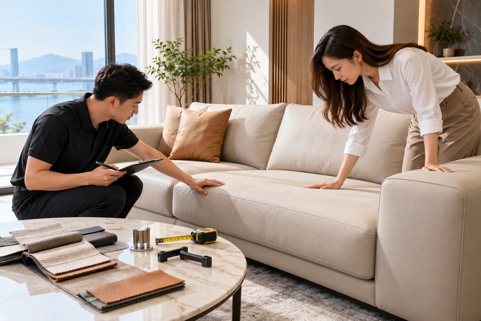 Ảnh minh hoạ: Checklist nghiệm thu sofa đặt làm khi bàn giao