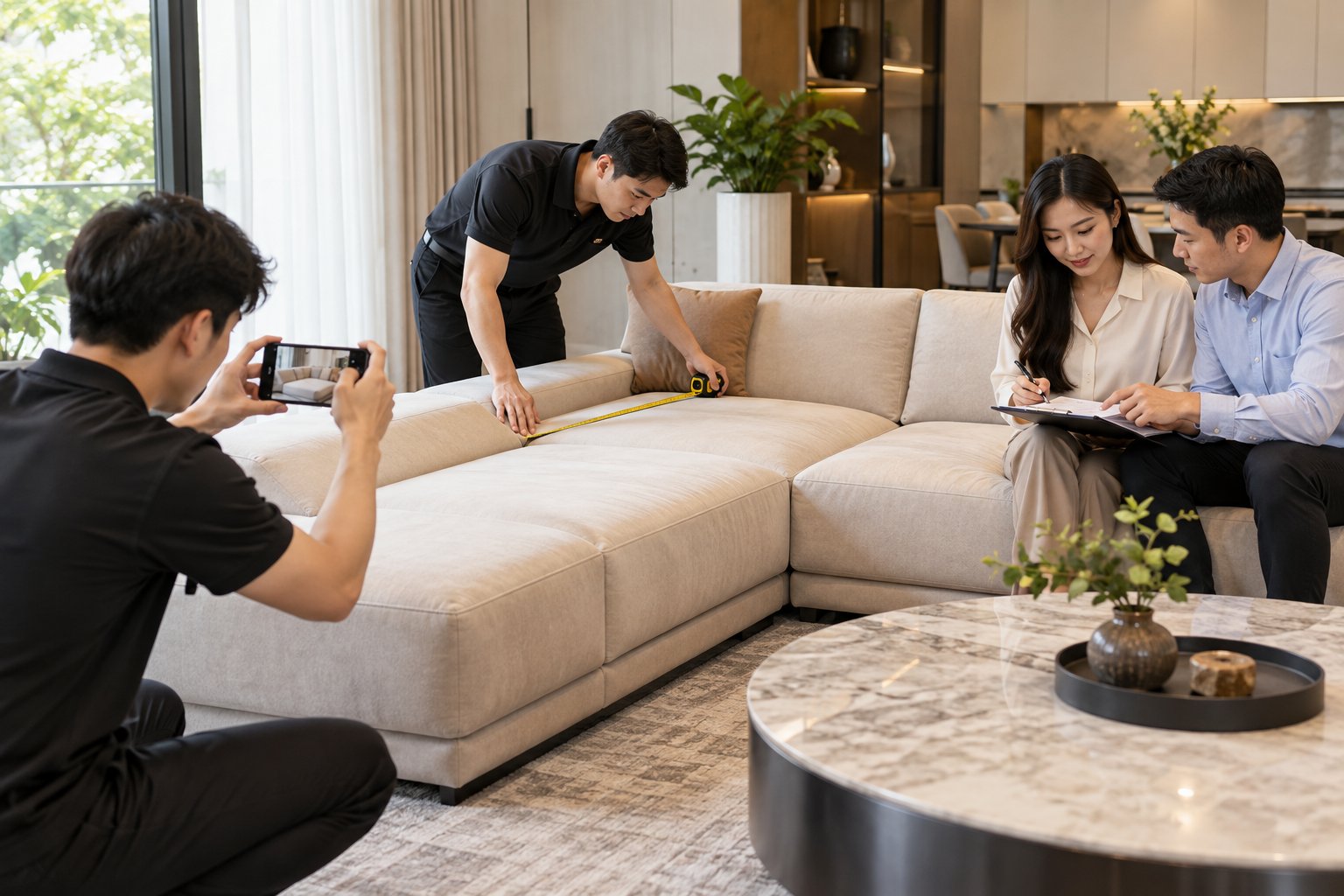 Ảnh minh hoạ: Checklist nghiệm thu sofa đặt làm khi bàn giao