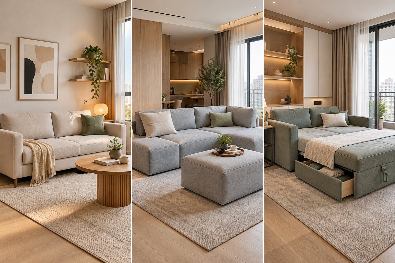 Ảnh minh hoạ: Sofa cho căn hộ studio: Chọn kiểu, đo đúng chỗ