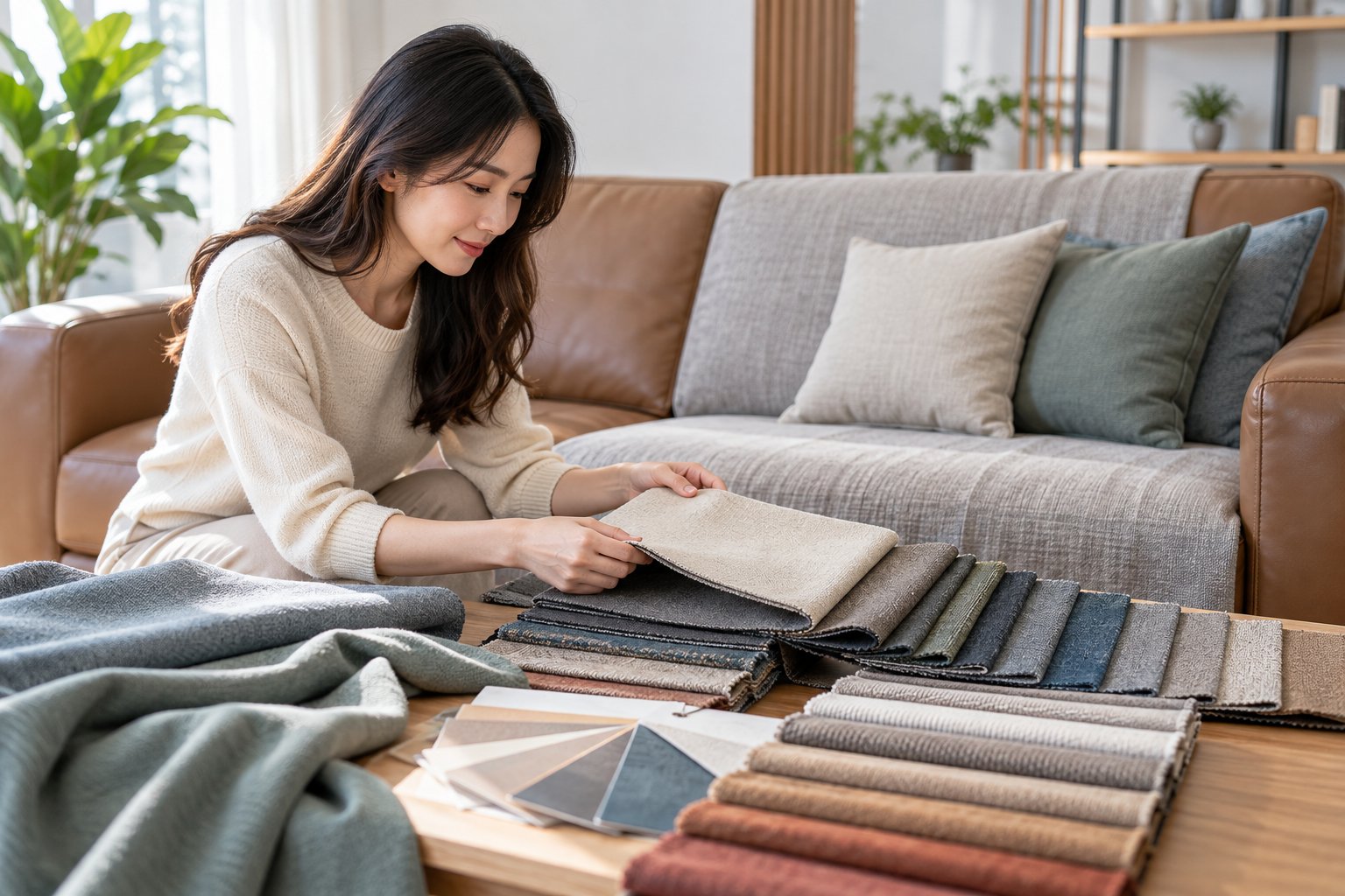 Ảnh minh hoạ: Bọc vải lên sofa da cũ: Kiểm tra trước khi làm
