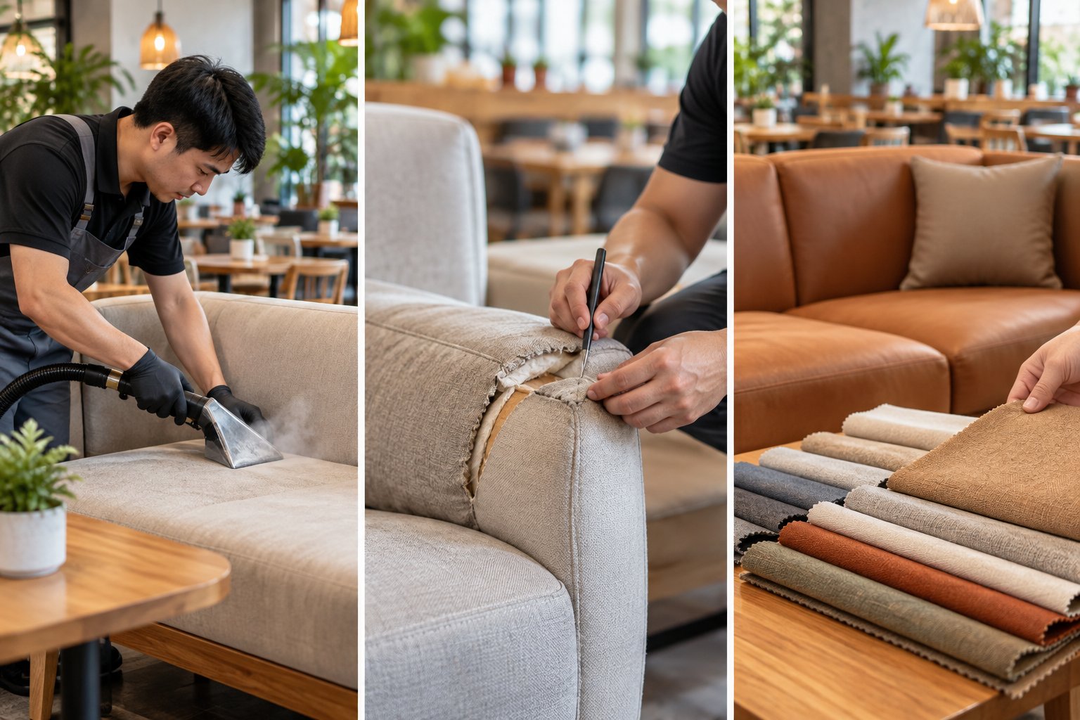 Ảnh minh hoạ: Vệ sinh sofa quán cà phê: Lập lịch theo thực tế