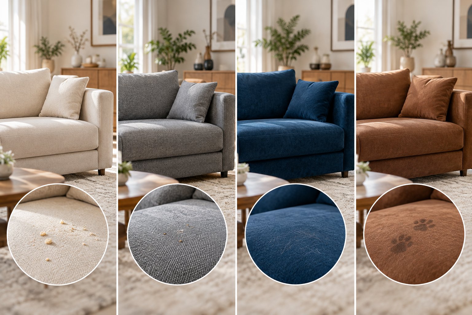 Ảnh minh hoạ: Vải sofa ít lộ vết bẩn: Cách chọn màu và bề mặt