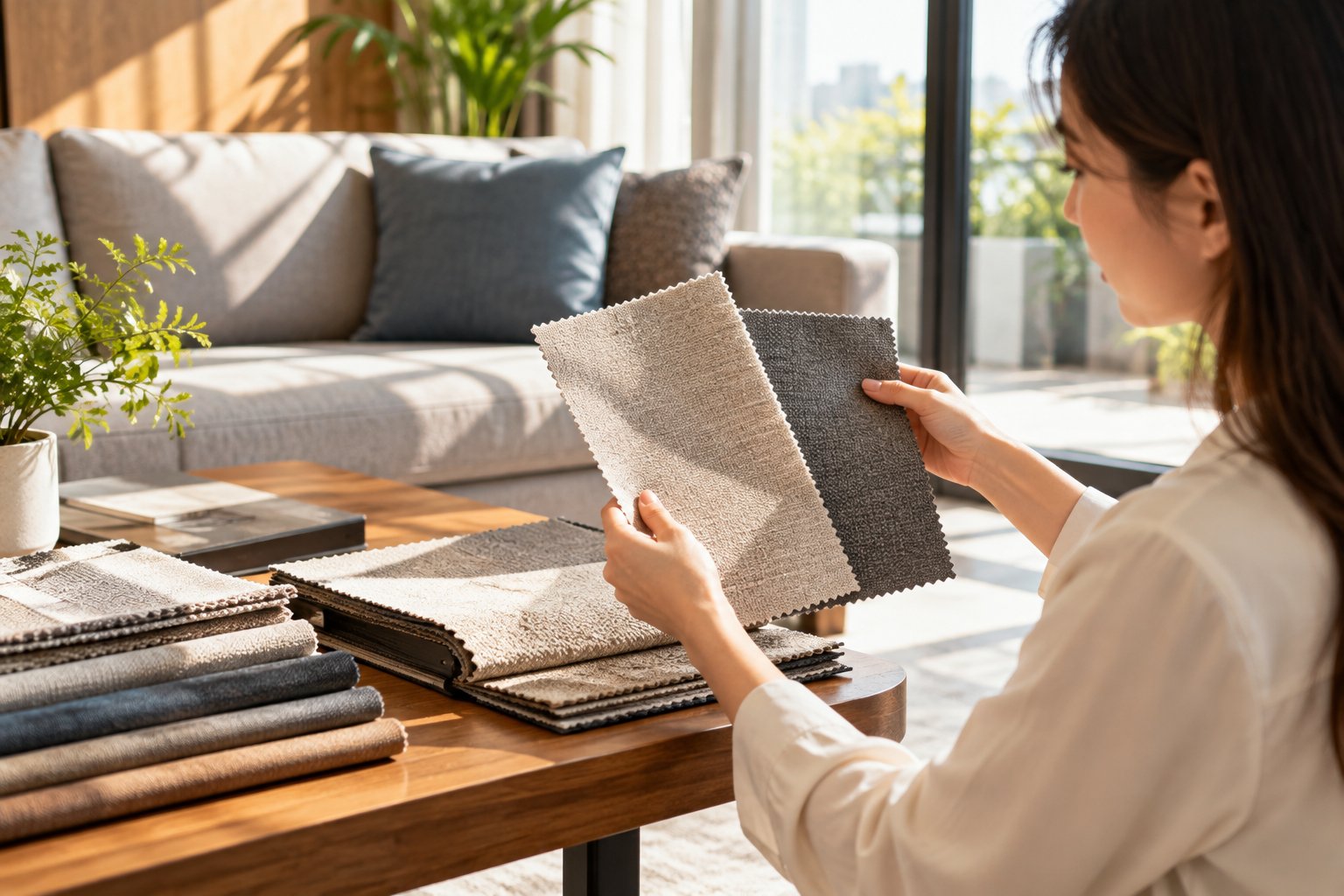 Ảnh minh hoạ: Vải sofa ít lộ vết bẩn: Cách chọn màu và bề mặt