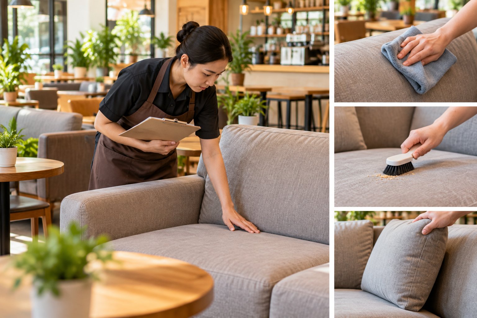 Ảnh minh hoạ: Vệ sinh sofa quán cà phê: Lập lịch theo thực tế