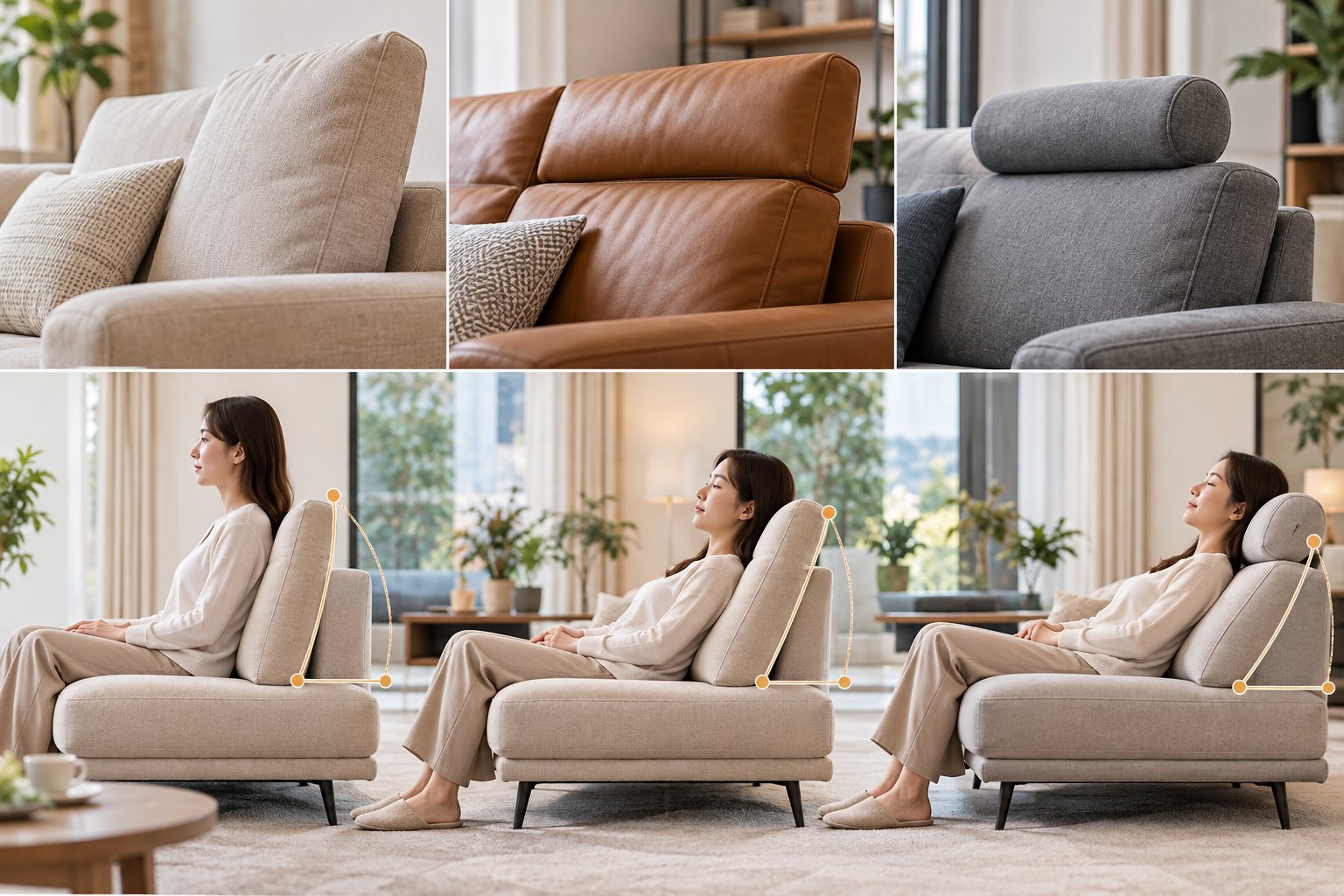 Ảnh minh hoạ: Độ sâu ghế sofa đặt làm: Cách chốt đúng tư thế