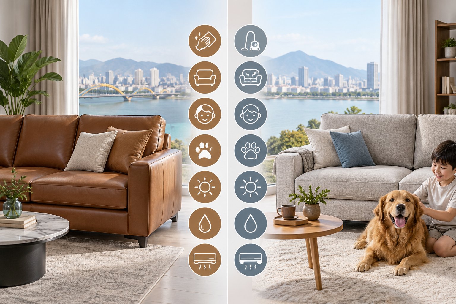 Ảnh minh hoạ: Sofa da hay sofa nỉ ở Đà Nẵng: Chọn loại nào?