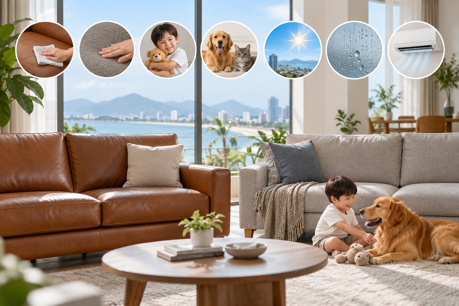 Ảnh minh hoạ: Sofa da hay sofa nỉ ở Đà Nẵng: Chọn loại nào?