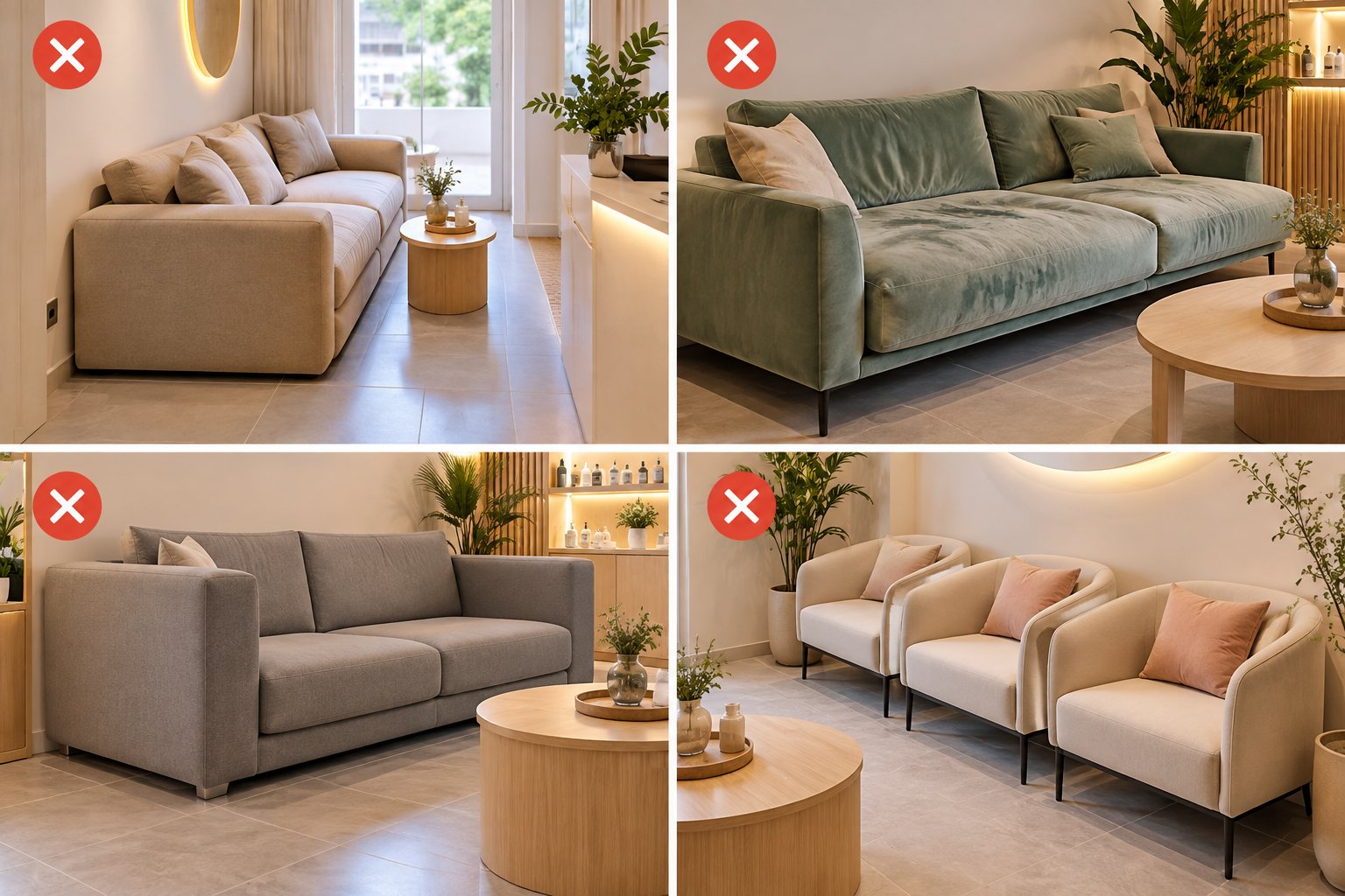 Ảnh minh hoạ: Sofa phòng chờ spa nhỏ: Cách chọn và bố trí